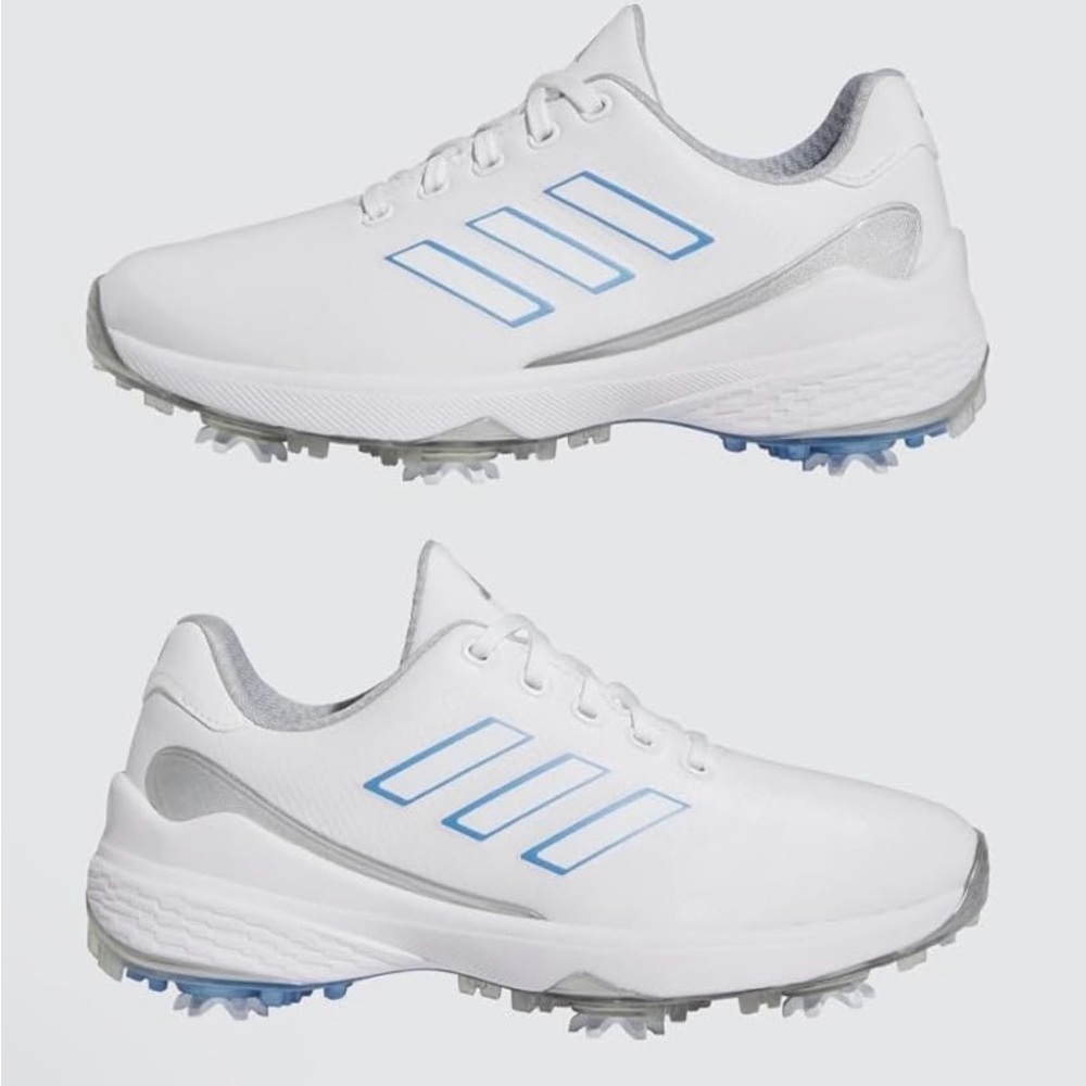 NEW Adidas ZG23 Women's Size 8.5 Golf Shoes - White Blue Silver (GZ2174) IN BOX